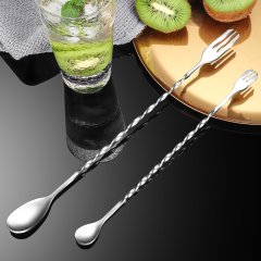 2-in-1 Cocktail Mixing Spoon & Fork