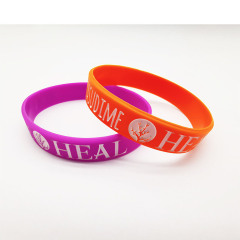 Debossed Color Fill Silicone Wristband 