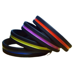 Debossed Color Fill Silicone Wristband