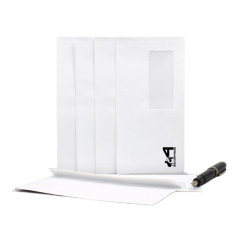 White Windowed Envelope