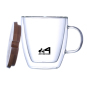 12oz Coffee Mug Dual-Layer Glass Cup