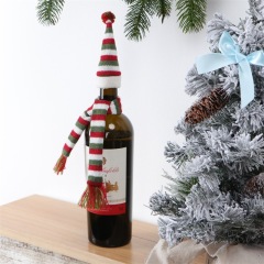 Knitted wine bottle cover