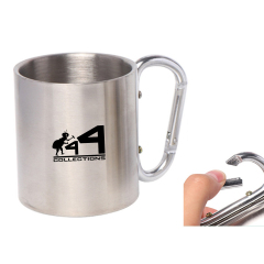 7.5 oz. Stainless Steel Double Wall Coffee Cup W/ Carabiner