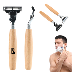 Wooden Handle Manual Razors