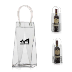 Clear Single Wine Carrier Bag