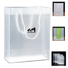 Plastic Transparent Frosted Handbag Shopping Bags