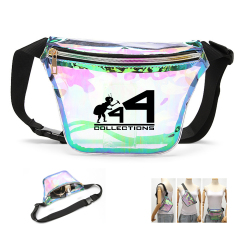 Customize Holographic Fanny Pu Illusion Laser Pack Waist Bag