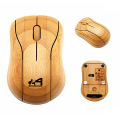 2.4Ghz Wireless Bamboo Wooden Creative Eco-Friendly Computer Mouse