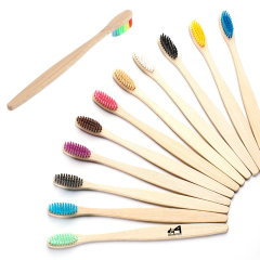 Eco- Friendly Nylon Brush Bamboo Toothbrush W/ Customized Logo