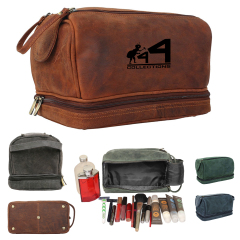 Leather Toiletry Kit Bag