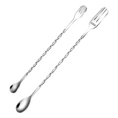 2-in-1 Cocktail Mixing Spoon & Fork