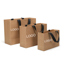 8.6*12.59*3.9 inch Medium Plain Natural Paper Bags