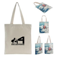 All Over Printed Advertising Canvas Tote Bag 15.7Inch*13.3Inch
