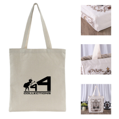 All Over Printed Advertising Canvas Tote Bag W/ Lining