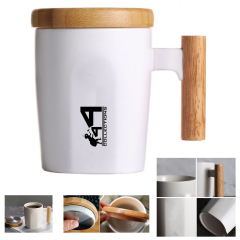 Coffee mug with wooden handle（13.5oz）