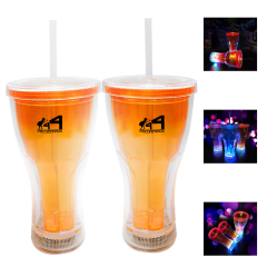 Coke double layered straw luminous cup（15.2oz）