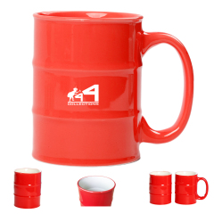 17oz Oil Barrel Shape Ceramic Water Mugs