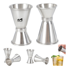 15/30 ml Double Capacity Stainless Steel Rimmed Measuring Cup Metal Ounce Mixing Cup