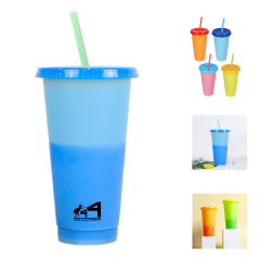 24oz Pp Color Change Straws Cup
