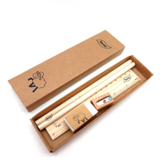 5 Pieces Set Eco-friendly Wooden Stationery Kit