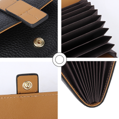 Leather Credit Card Holder With 9 Card Slots