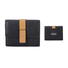 Leather Credit Card Holder With 9 Card Slots