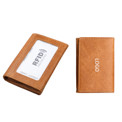 Leather Credit Card Holder With 5 Card Slots