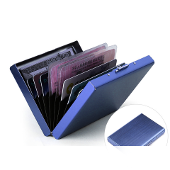 Aluminum Card Holder With 10 Card Slots