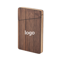 Clamshell-type Wood Name Card Holder