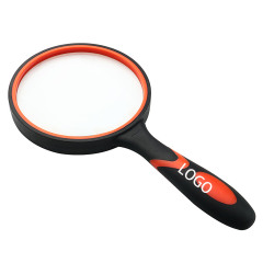 2.95 inches Rubber Handle Ten Times Card Magnifier