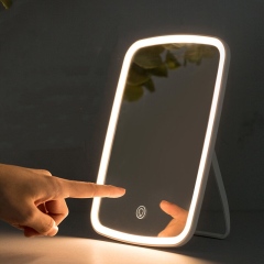 USB makeup mirror with light