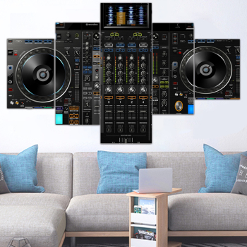 Metal Machine Wall Art 5 Canvas Combination Painting Home Decoration Oil Painting