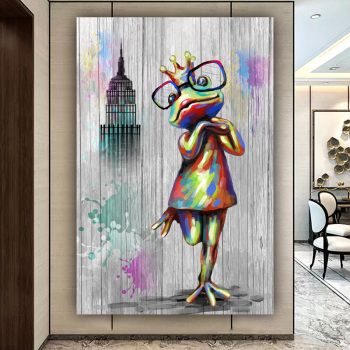 Best selling wholesale custom cartoon frog photo picture print original product wall art canvas painting