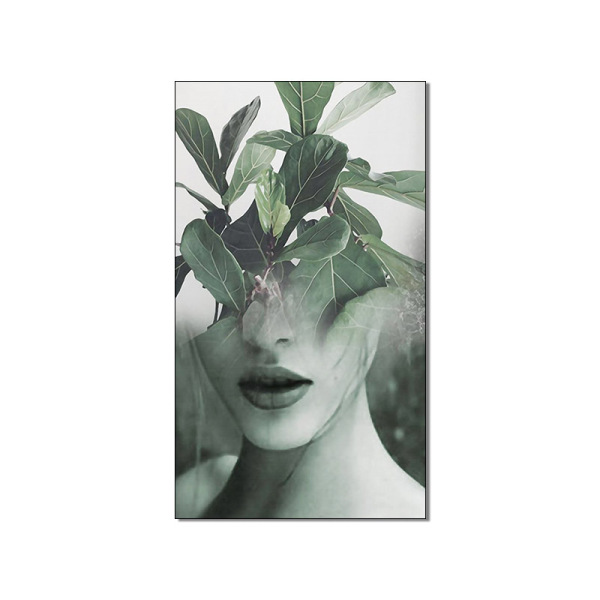 wall decor Nordic Decoration Modern Naked Leaf Girl Wall Art Canvas Painting Print Poster nordic home decor