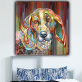Modern animal hand painted canvas color dog oil painting home decoration living room canvas painting