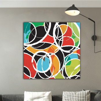 Wall art custom design abstract color circular prints canvas original products abstract paintings