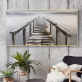 Home Decor Hand Made oil painting A bridge to the sea Decorative painting