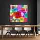 Hot sale OEM oil painting color rose picture home hotel decoration printing canvas oil painting