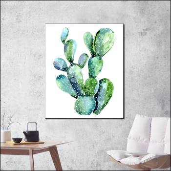Wall Art Canvas Painting Cactus Plant Leaves Abstract Lines Nordic Posters And Prints Wall Pictures For Living Room Decor
