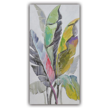 Handmade Abstract Design Wall Art Canvas Oil Painting On Canvas, Stretched Color banana leaves Oil Painting Handmade Abstract Design Wall Art Canvas Oil Painting On Canvas, Stretched Color banana leaves Oil Painting