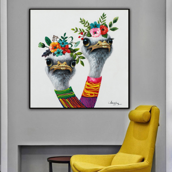 Modern Canvas Home Decoration Modern Art Handmade Animal Oil Painting