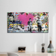 Modern Canvas Painting Graffiti Art Prints Love is answer Oil Painting Modern Wall Arts and Prints Living Room Decor