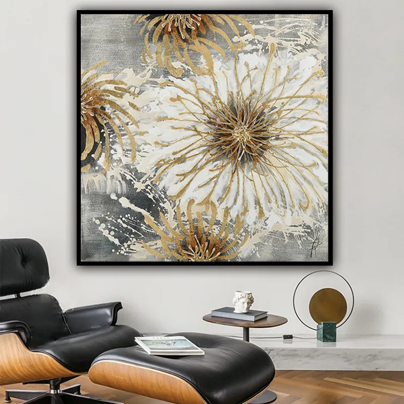 Hand painted flower oil painting