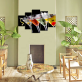 Latest Product Cocktails Glass Art Canvas Prints, Home Decoration Artwork 5 Panels Wall Printing