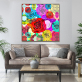 Hot sale OEM oil painting color rose picture home hotel decoration printing canvas oil painting