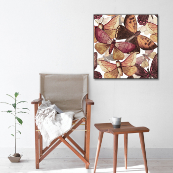 Customized good quality canvas prints fashion painting art moth butterfly canvas oil painting