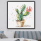 New Arrivals Hand-painted Colorful Flowers Cactus Oil Painting on Canvas Home Decor Handmade Canvas Cactus Plants Oil Painting
