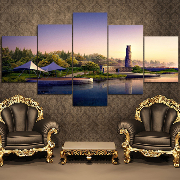 Modern Wall Pictures For Living Room Modern 5 Panel Canvas Print Painting Decorative Art tableau decoration murale