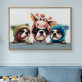Handmade Watercolour Abstract Animal Pictures Painting Wall Art for Living Room Bedroom Poster and Modern Oil Painting Decor