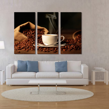 Granos de café dispersos Modern 3 Frameless Interior Wall Art Decoración del hogar Pintura al óleo